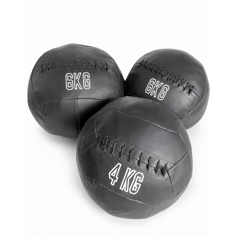 Wall Ball 6kg Bola de peso Medicine Crossfit Funcional Couro Sintético Reforçada Profissional Academia
