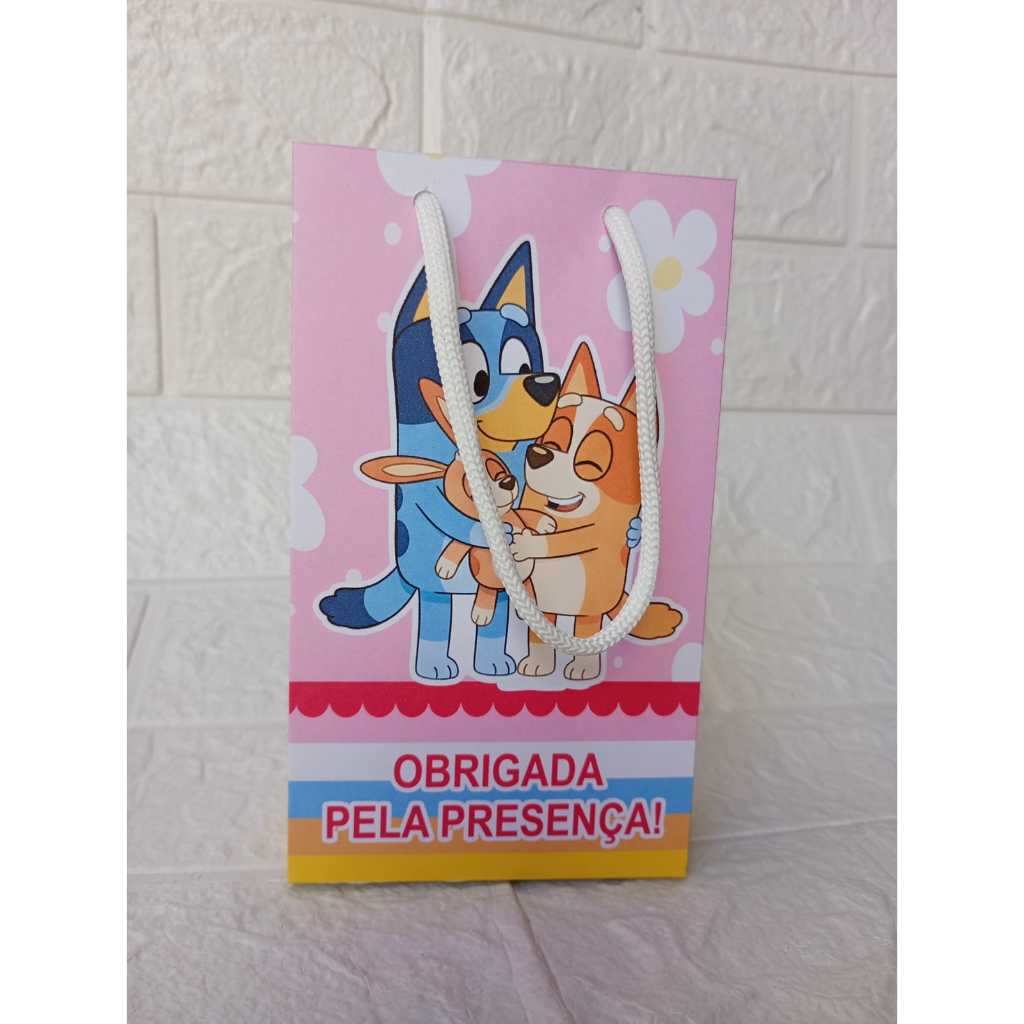 Sacolinha Surpresa Personalizada Bluey Lembrancinha de Aniversário Festa Infantil - Envio Imediato