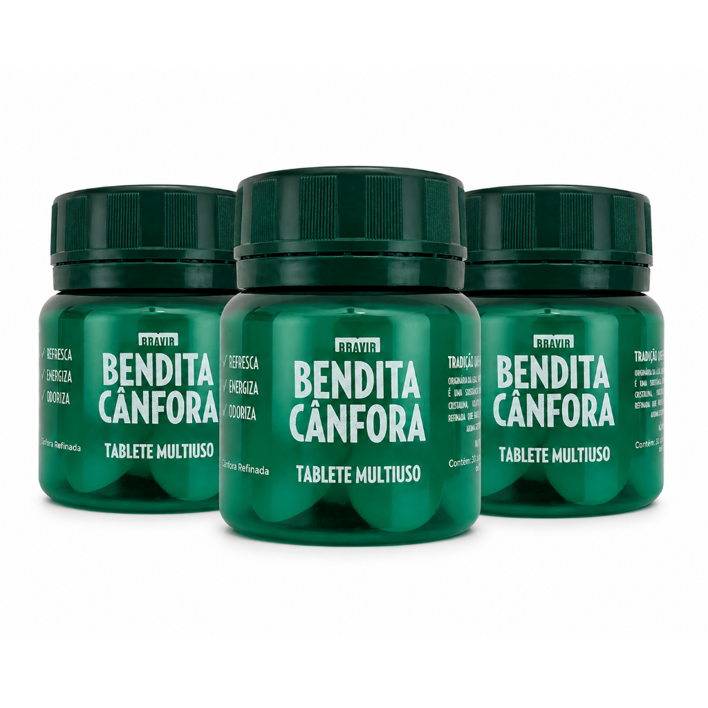 Pastilhas de Cânfora Bendita Cânfora Odorizante Pote com 30 unidades