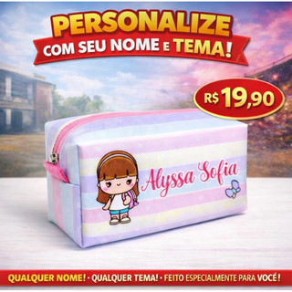 5 estojos personalizados