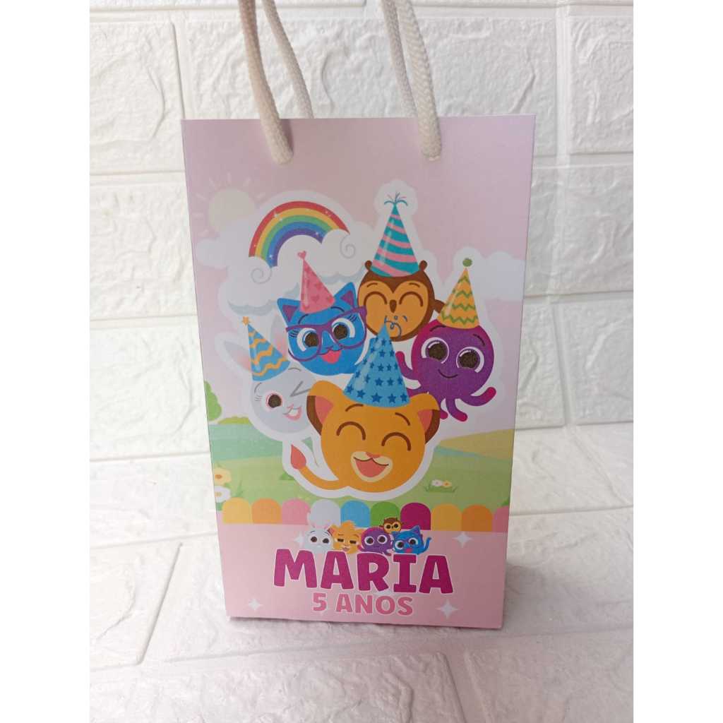 Sacolinha Surpresa Personalizada Bolofofos menina Lembrancinha de Aniversário Festa Infantil