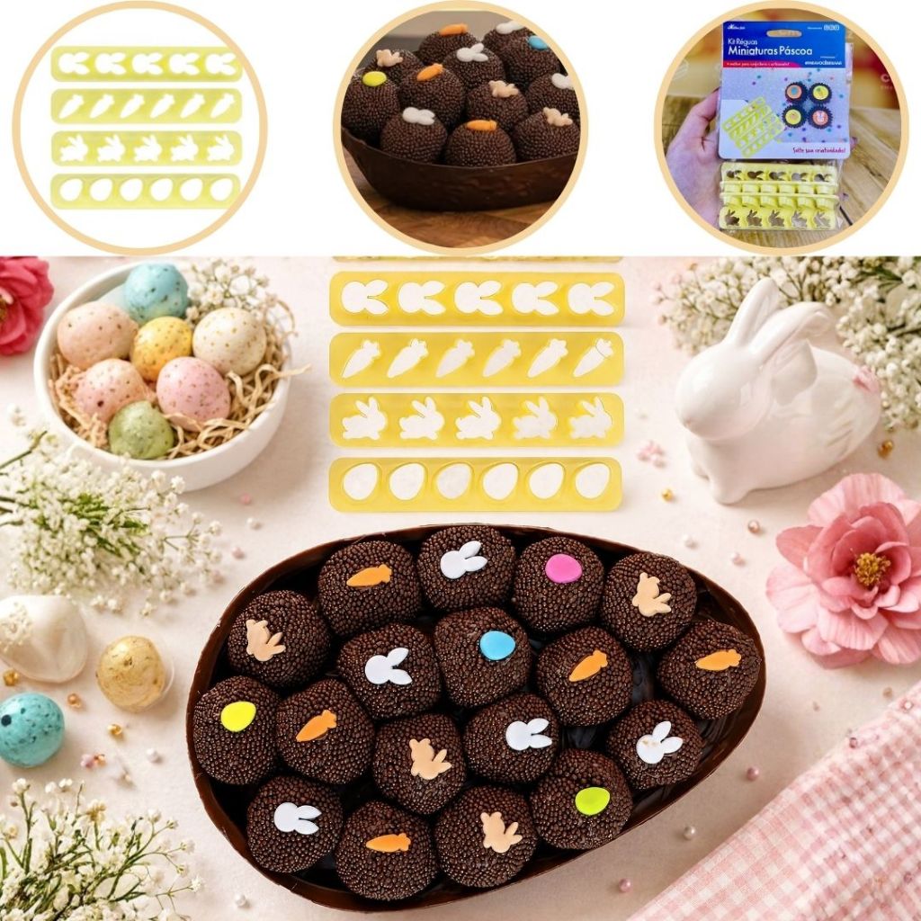 RÉGUA CORTADOR PÁSCOA KIT RÉGUA MINIATURAS BLUE STAR PÁSCOA 2025// (CHOCO)