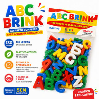 Brinquedo Alfabeto Infantil Educativo Letras do Alfabeto 130 Peças - Alfabetização Infantil