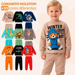 Kit Sortido 2, 6 ou 12 Peças Moletom Roupa De Bebê Menino Infantil Inverno Ou 2 Peças Moletom Roupa Conjunto Frio