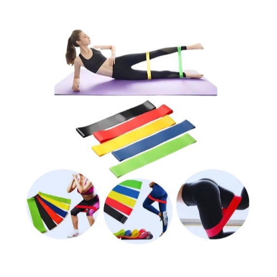 Thera Band - Kit com 5 faixas elásticas de Resistência para Tonificação Muscular, Treinamento Físico