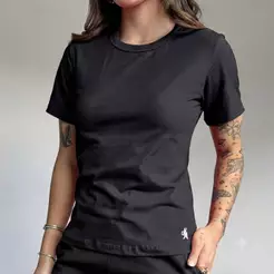 Camiseta Feminina Blusa T Shirt Algodão Gola Redonda Basica Lisa 100% Algodão Babylook Feminina