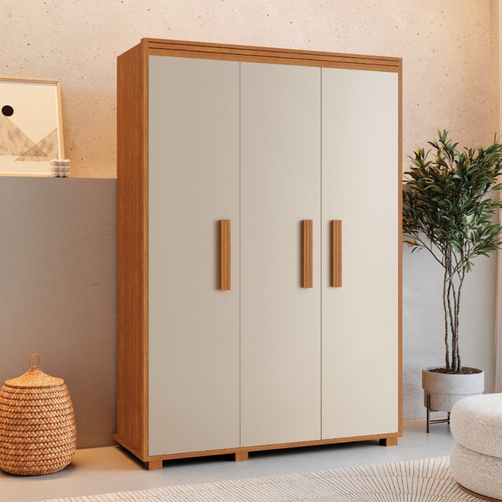 Guarda Roupa Roupeiro Organizador Multiuso Quarto Solteiro Belize 100% MDF