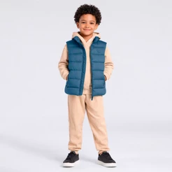 Colete Puffer infantil menino Mundi