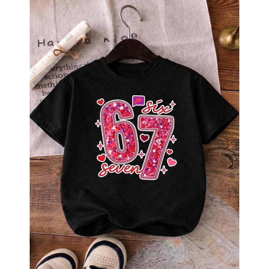 Camiseta Infantil Six Seven Blusa Meninas 67 Desenho Viral Modinha Blogueirinha T-Shirt A…