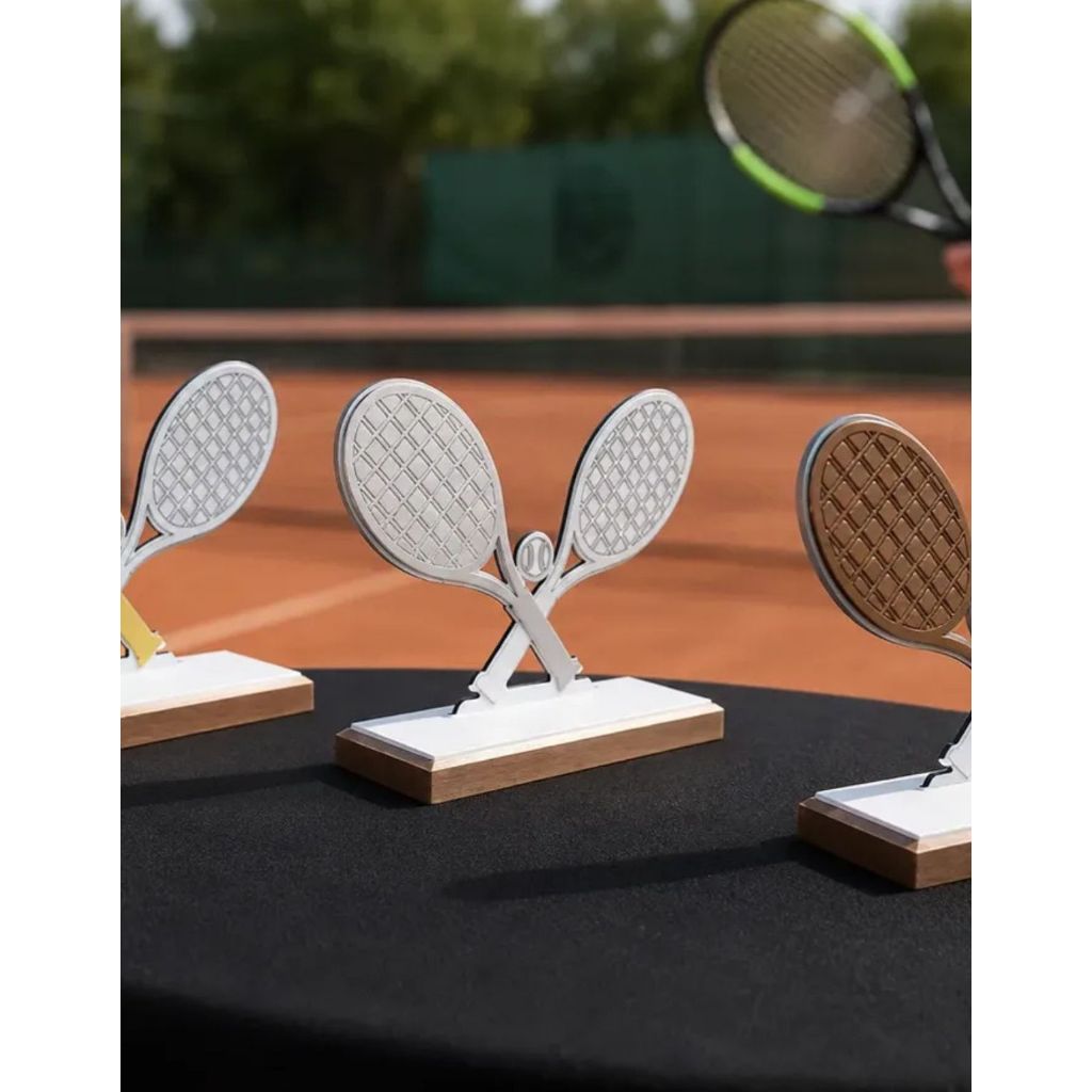 Kit 3 Troféus Tênis 1o 2o E 3o Lugar Unissex 1644