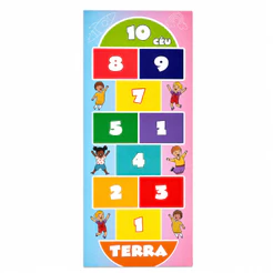 Tapete Amarelinha Infantil Grande para Crianças Colorido, Lavável, Educativo e Resistente