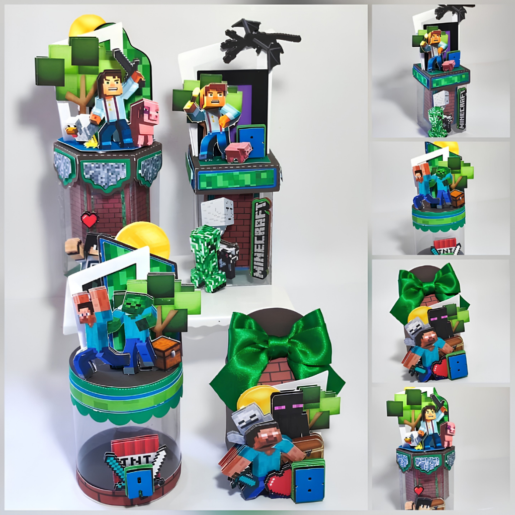 Kit Caixas Personalizadas Luxo – MINECRAFT | Lembrancinhas para Festas e Aniversários