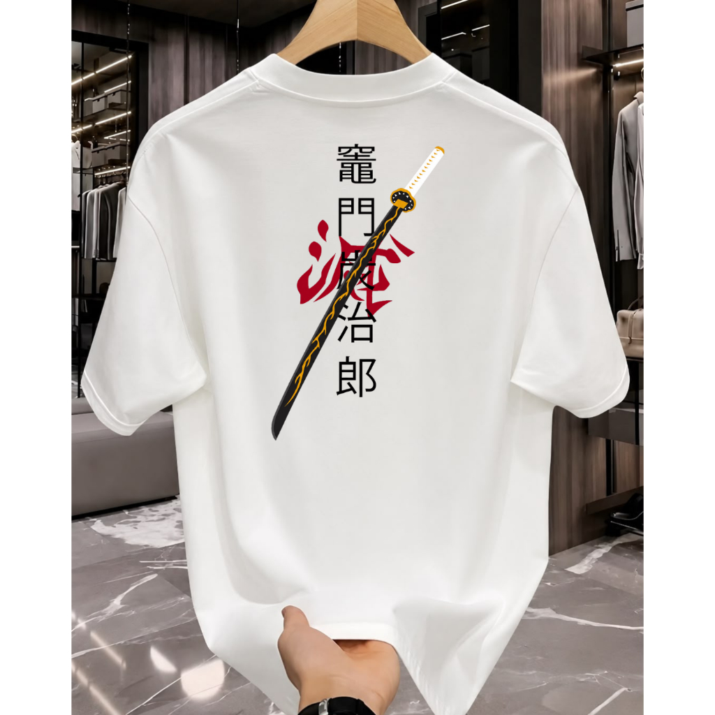 camisa camiseta basica masculina estampado frente e costa ESPADA SAMURAI 100% algodão malha fina confortavel dias pais