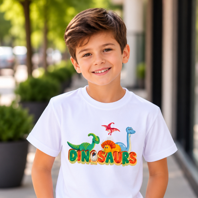 Roupa Infantil Dinossauro Dino Rex Megassauro Menino Menina Estiloso Presente