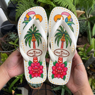 Chinelo Feminino Estampado Floral Tropical Solado Borracha Emborrachado