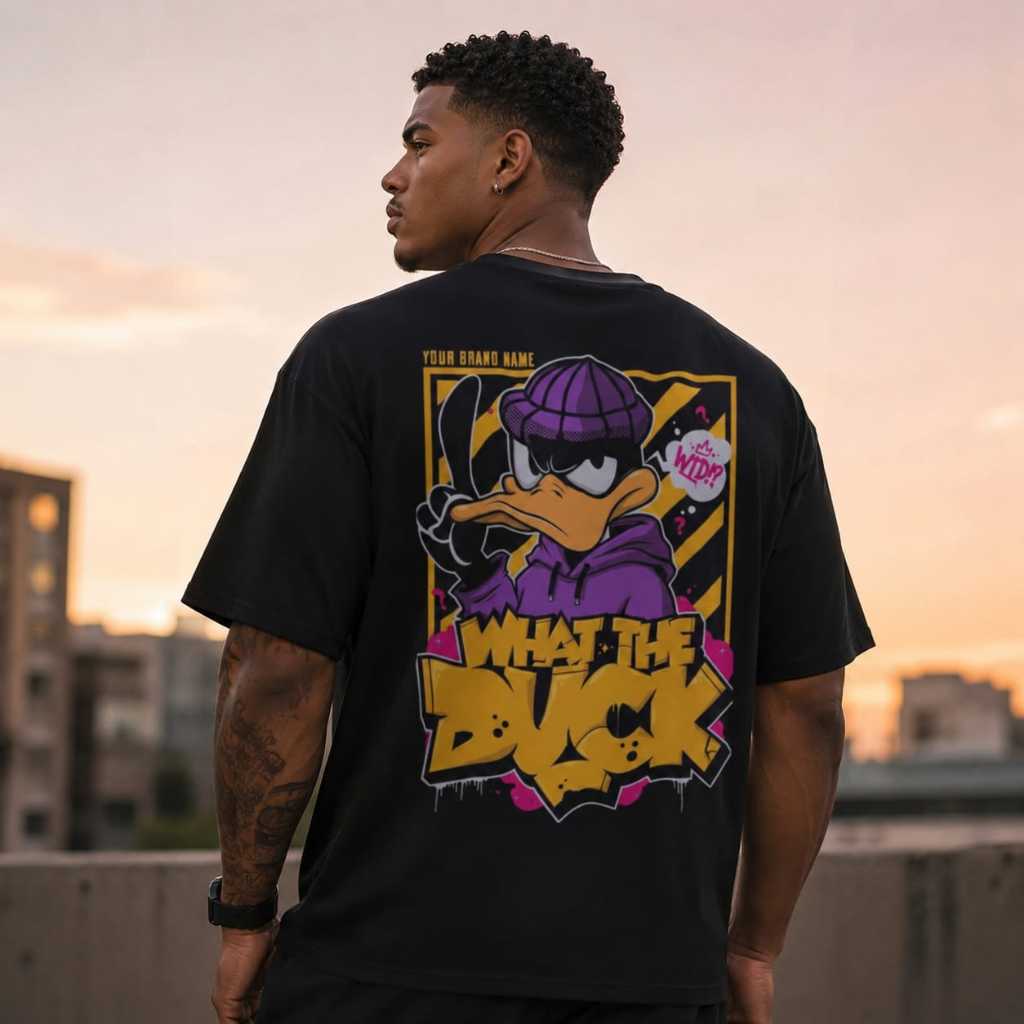 Camiseta Oversized Masculino/Feminino  Academia Camiseta Larga Streetwear Oversize Algodão Pato