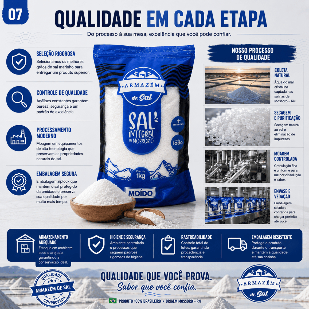 Sal s/adição de iodo, Moído Totalmente Integral - 1Kg — imagem 2 de 2