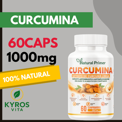 Curcumina + Colágeno Tipo 2 1.000mg 60 Comprimidos | Saúde das Articulações