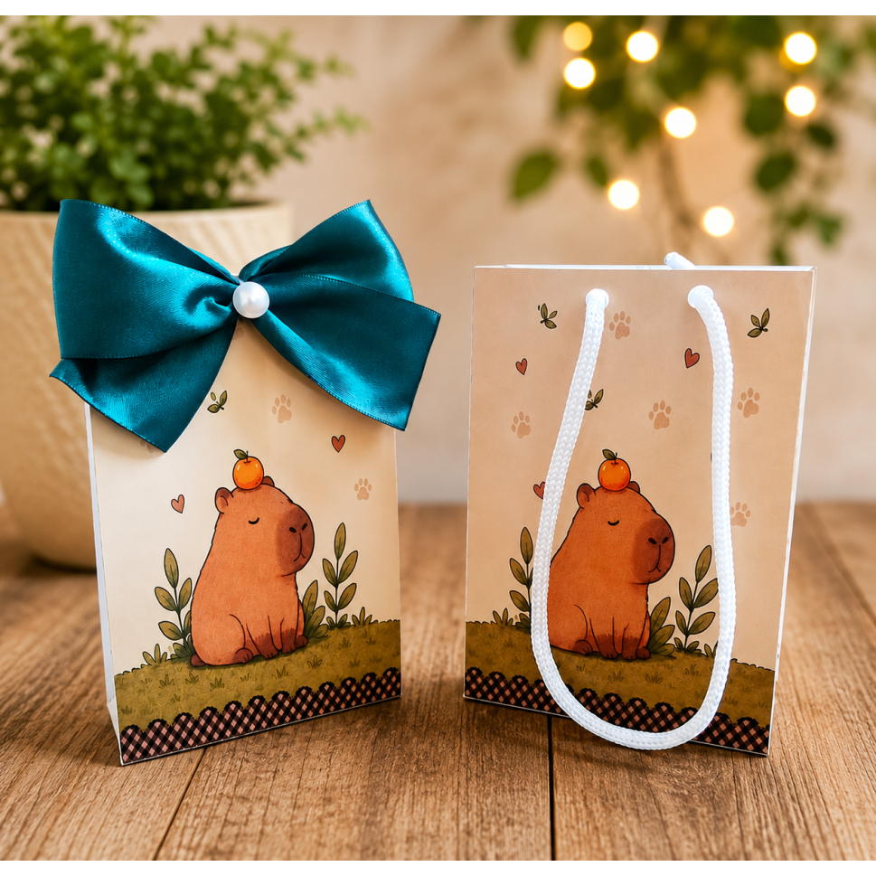 Sacolinha Surpresa - Capivara - Lembrancinha - Aniversário - Festa - Decoração