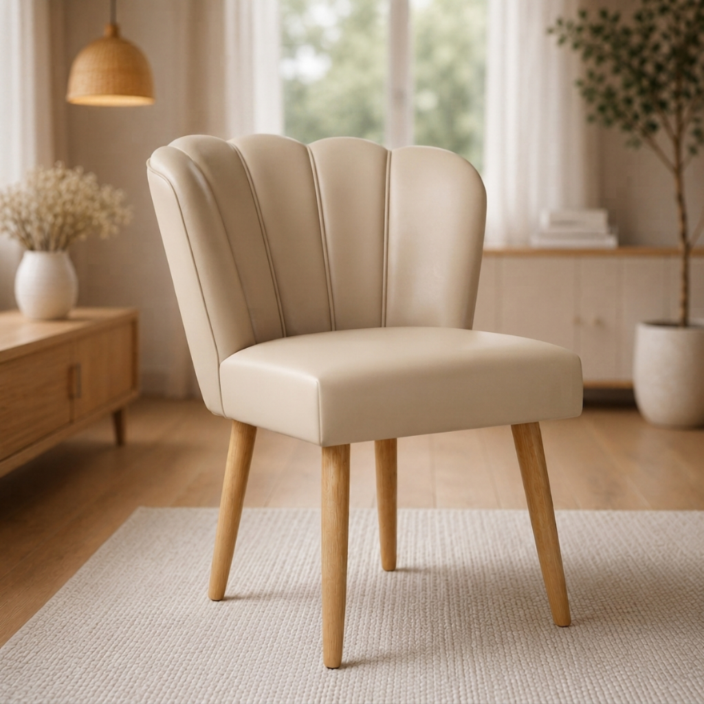 Cadeira Poltrona Petala Para Sala Quarto Recepção Decorativa Corino