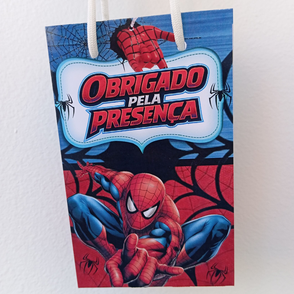 Sacolinha Surpresa Homem Aranha Infantil Pegue e Monte Lembrancinha Festa Aniversário