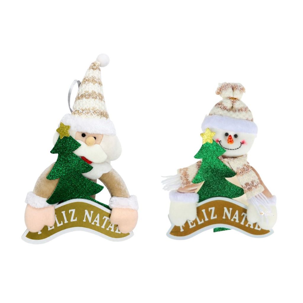 Enfeite Porta Papai Noel Boneco Neve Decorativo Caramelo
