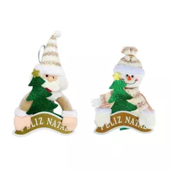 Enfeite Porta Papai Noel Boneco Neve Decorativo Caramelo