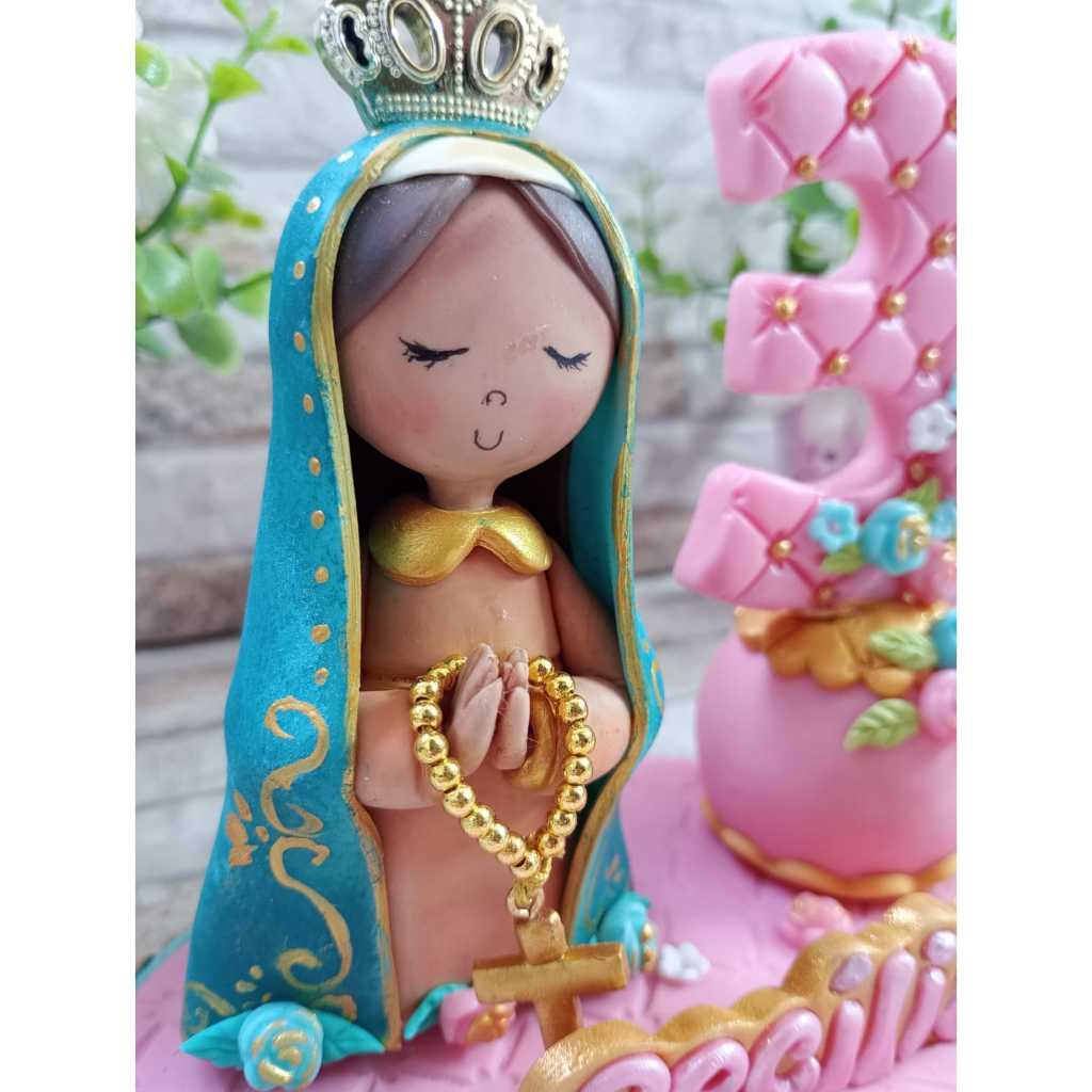 vela personalizada nossa senhora Aparecida de Biscuit,santinha padroeira