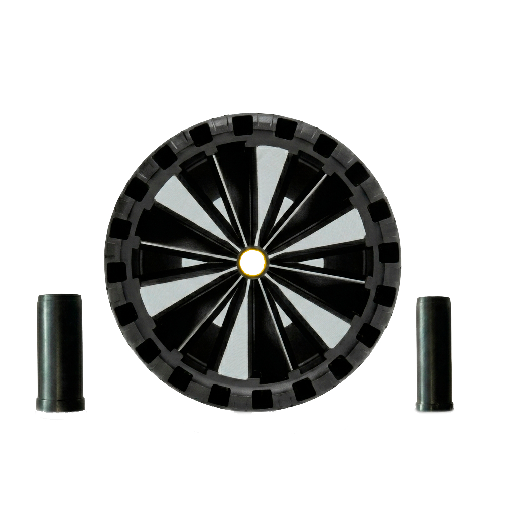 Pneu Roda Completa Flex Border 320 Eixo Universal Para Carrinho De Mão 100Kg 1/2Pol - 1 - 3/4Pol.