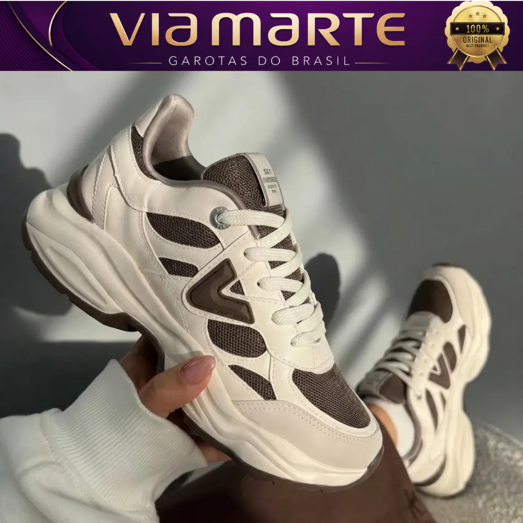 Tênis Feminino Via Marte Casual Chunky Plataforma Urbano 15802321 Original