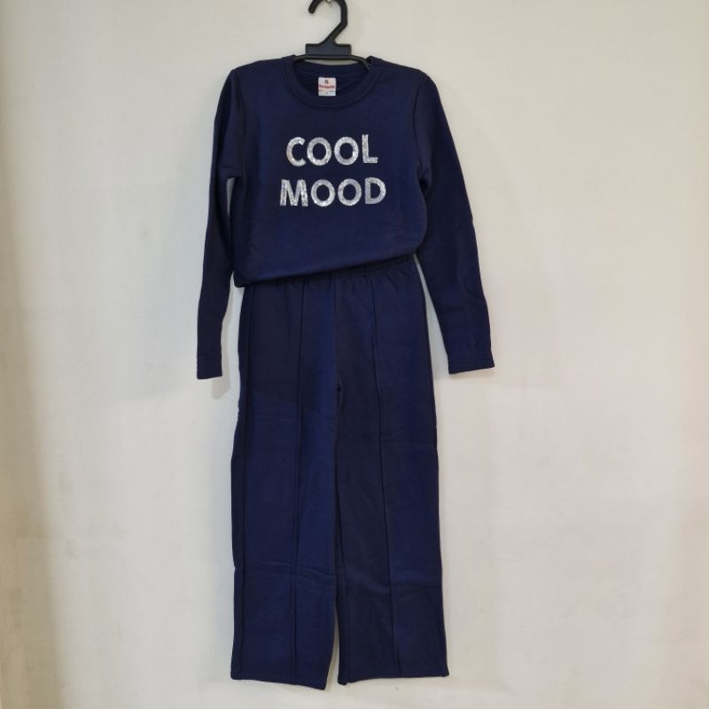 Brandili Conjunto Infantil Menina de Moletom Flanelado inverno