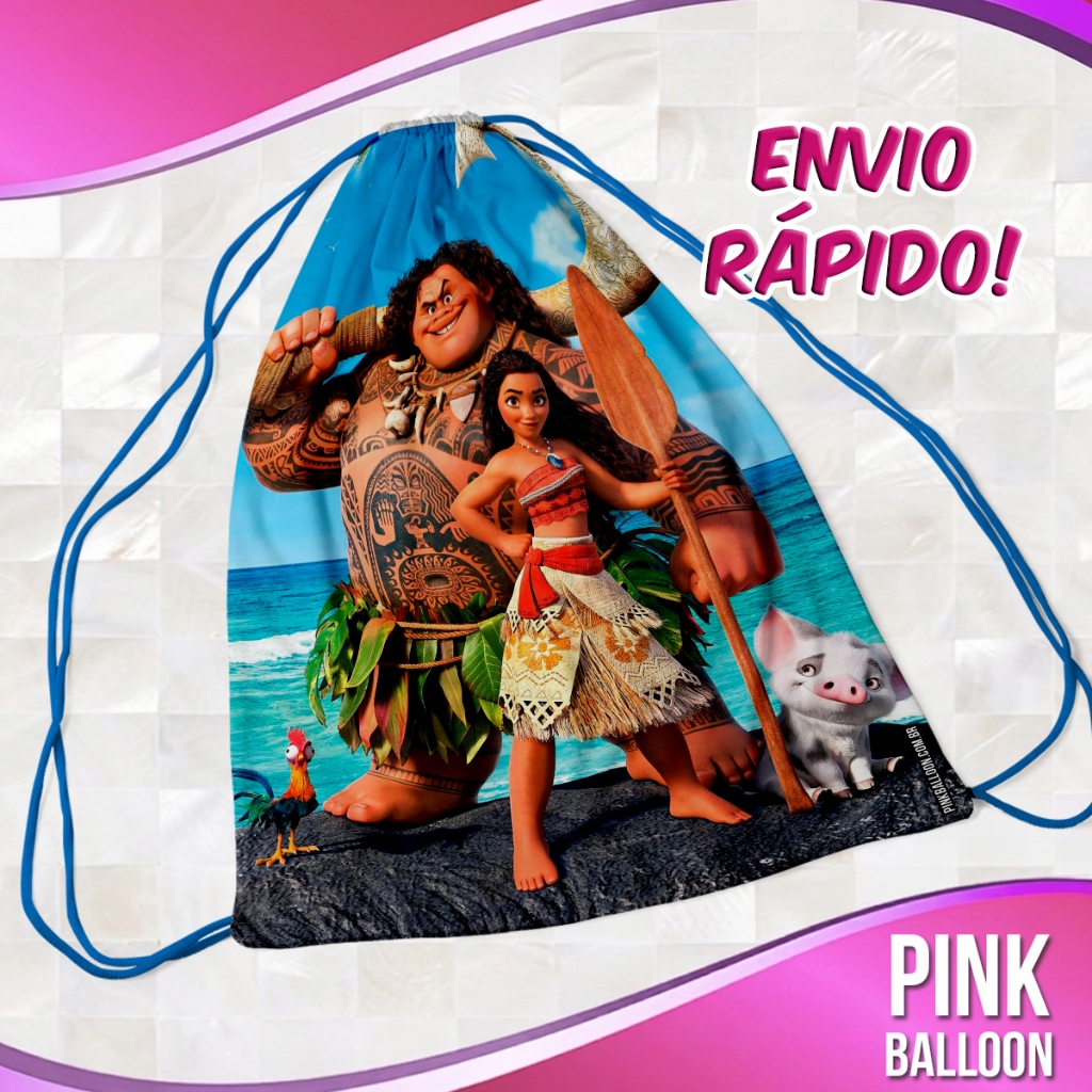 MOCHILINHA MOANA 4 (ENVIO RÁPIDO) - SACOLINHA LEMBRANCINHA NÃO PERSONALIZADA