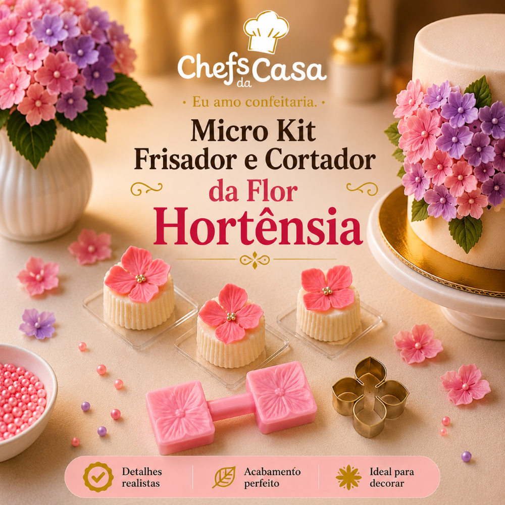 Micro Kit Frisador e Cortador da Flor Hortênsia