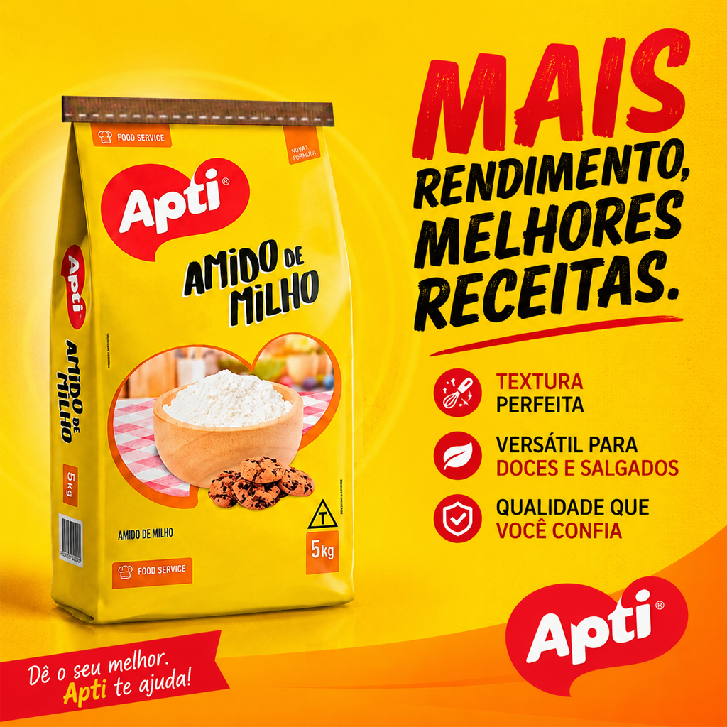 Amido de Milho Apti Profissional Pacote Econômico 5kg
