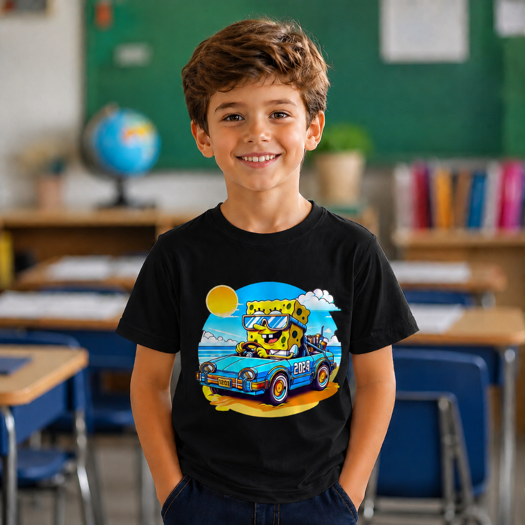 Camiseta Infantil Personagem Divertido 100% Algodão Estampa Premium Menino e Menina