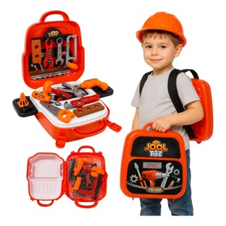 Kit de Brinquedo Educativo Maleta De Ferramentas Infantil 22 Peças Brinquedo Menino