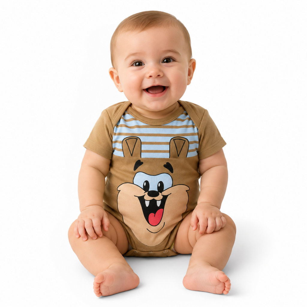 Body Bebê Temático Mesversario Fantasia Infantil Loney Tunes