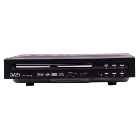 DVD Player Days DYD-2500LK Bivolt 2 Canais Karaokê Controle Remoto Preto