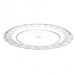 Bandeja Redonda Prato Cristal 32CM Três Triângulos