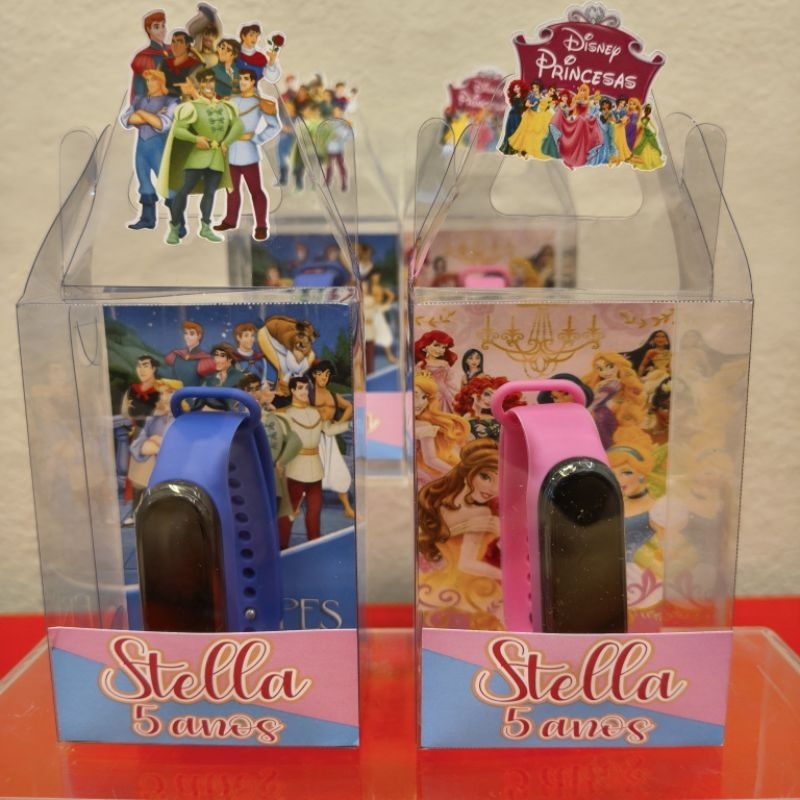 KIT 20 RELÓGIOS PERSONALIZADOS PRINCESAS E PRÍNCIPES | LEMBRANCINHA DE ANIVERSÁRIO INFANTIL FESTA MENINO MENINA