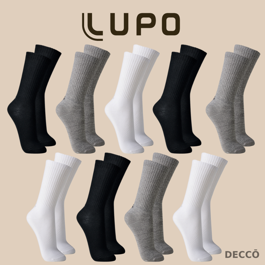 Pacote Com 9 Pares De Meia em Algodão Cotton Confortável Lupo Sport Cano Longo M
