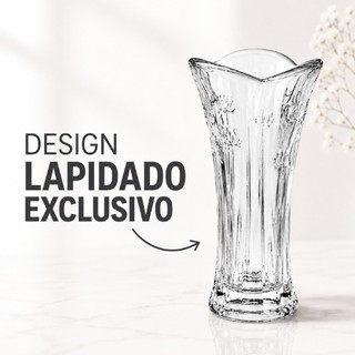 Vaso Para Flores Decorativo Para Mesa Em Vidro Transparente