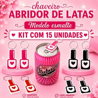 Chaveiro Abridor de Latas Modelo esmalte para brindes, lembrancinhas Preserva sua Unha Item Delicado Feminino