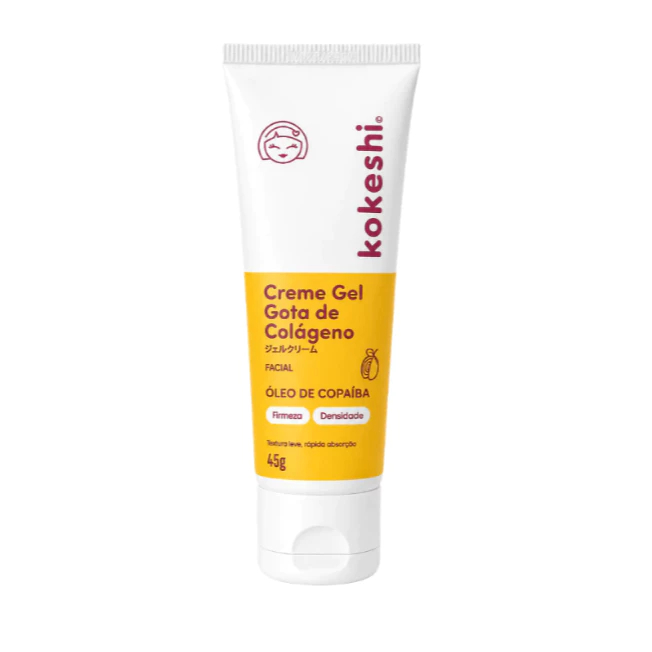 Creme Gel Regenerador Facial Gota de Colágeno Kokeshi 45g Pele plena