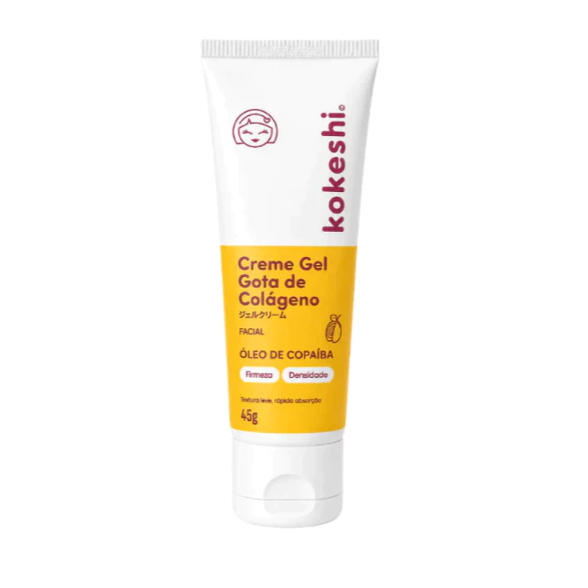 Creme Gel Regenerador Facial Gota de Colágeno Kokeshi 45g Pele plena