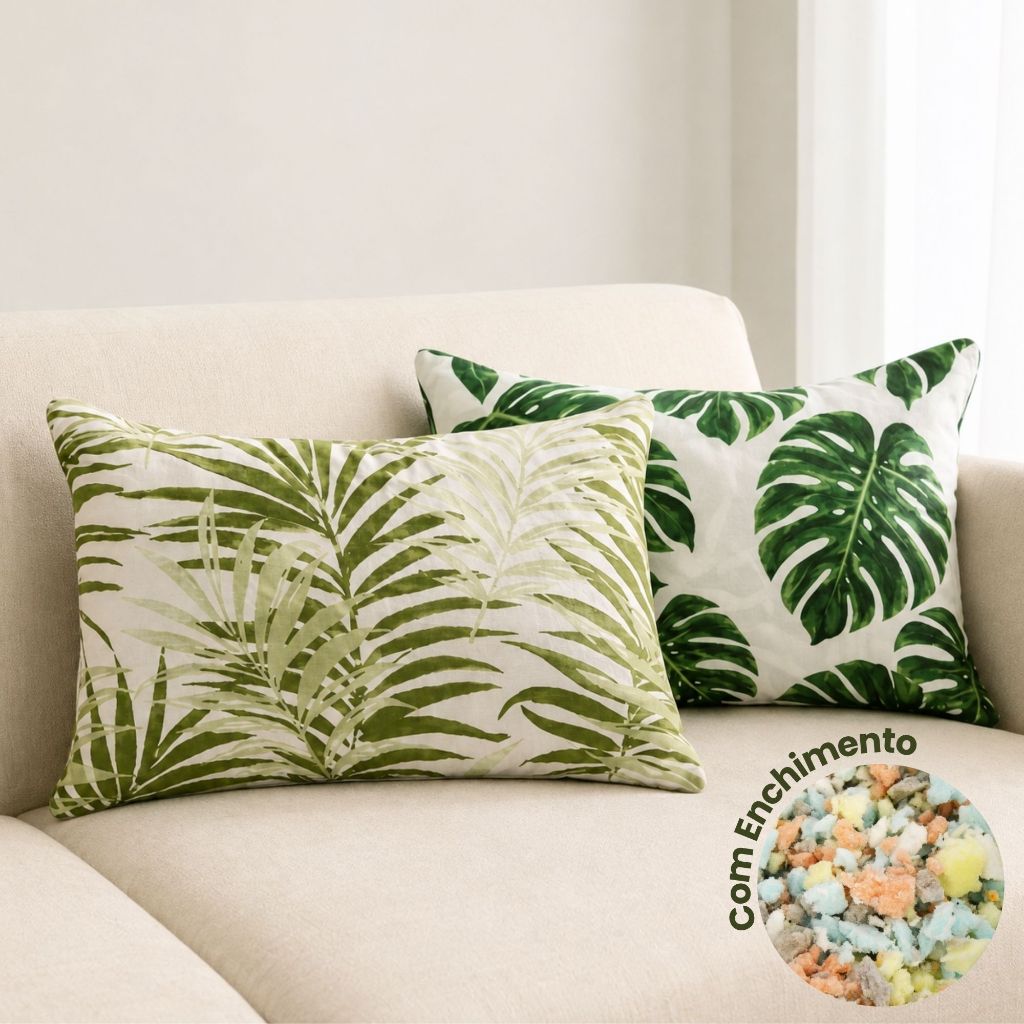 Almofada Decorativa Retangular Cheia Estampada Sala Sofá Quarto 30x50cm