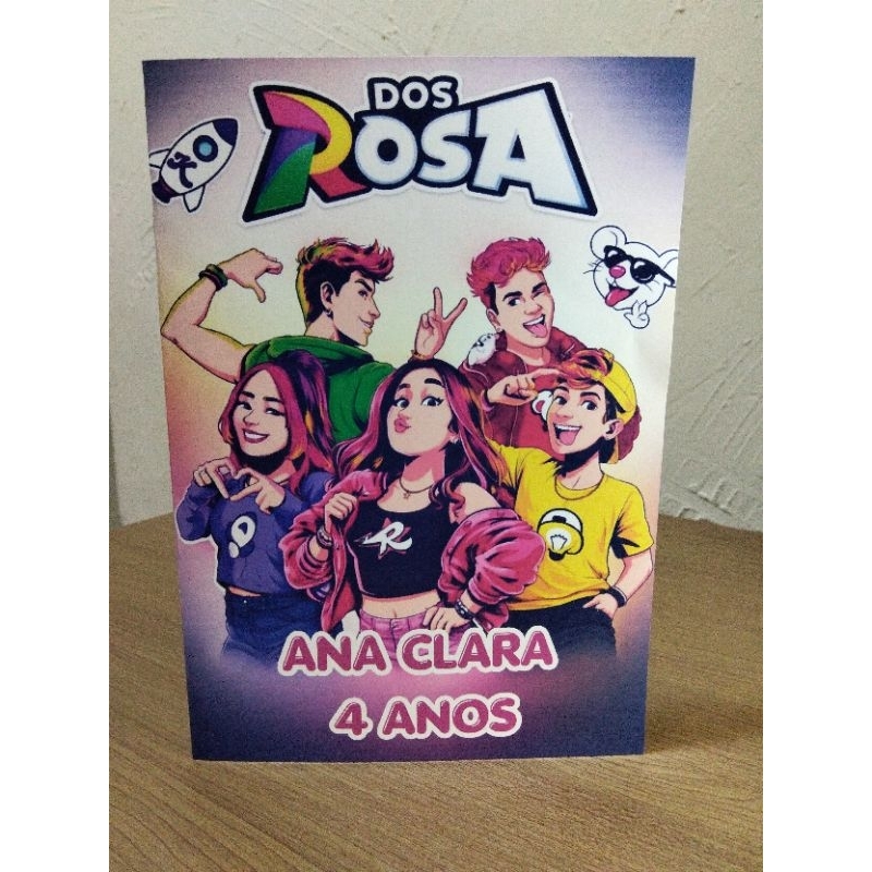 Revista de Colorir Personalizada – Lembrancinha de Aniversário | Tema Tropa Dos Rosa| Nome e Idade Personalizados