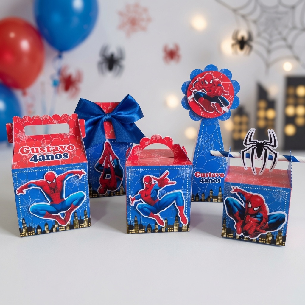 Lembrancinha Homem Aranha/Kit Festa Infantil Homem Aranha/Papelaria Personalizada Homem Aranha