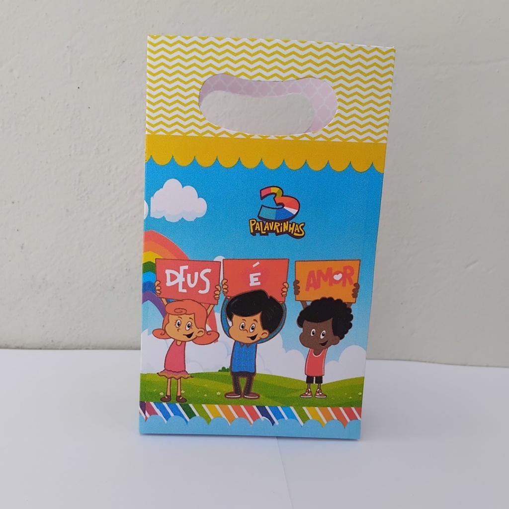 Sacolinha Surpresa Personalizada 3 Palavrinhas Lembrancinhas para Festa Infantil
