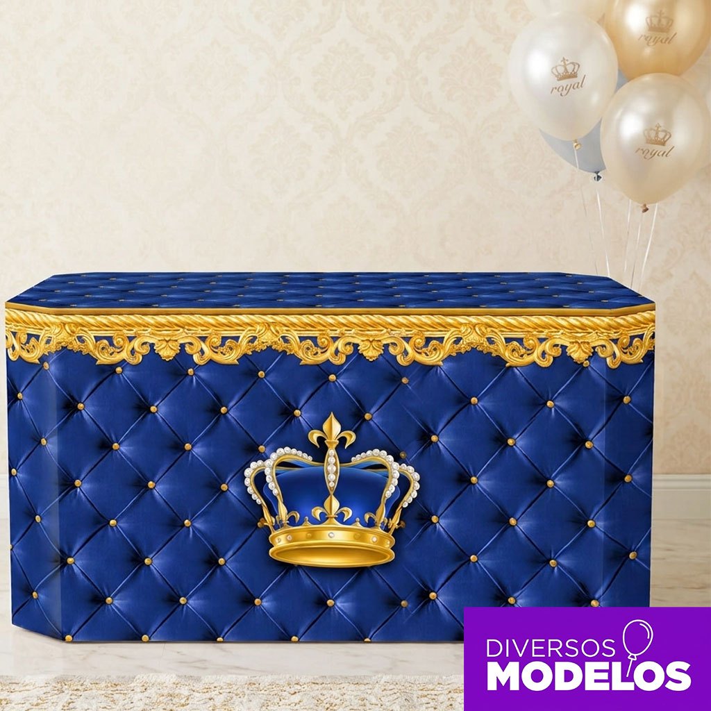 Capa de Mesa Realeza Aniversário Forro de Mesa Decoração Festa Em Tecido para Su